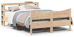 3306303 vidaXL Рамка за легло с табла, 140х200 см, бор масив