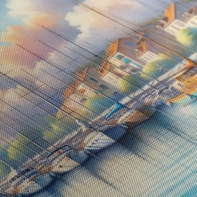 Картина на платно – Пристанище с цветни къщи