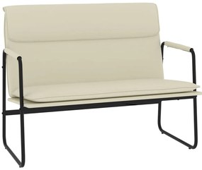 351367 vidaXL Пейка, кремава, 100x64x80 см, изкуствена кожа