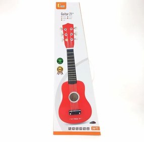 Дървена играчка - Китара червена &quot;Guitar 21&quot; Red - Viga Toys