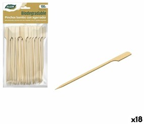 Комплект Шишове за Барбекю Algon Бамбук 100 Части 13,5 cm (18 броя)