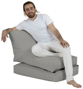 Градински пуф Siesta Sofa Bed Pouf, цвят Сив
