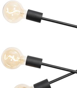 Модерен висящ аплик черен 80 см 6-светлина - Сидни