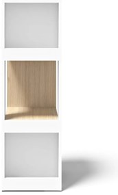 Бяла етажерка за книги в дъб 40x114 cm Ella - TemaHome