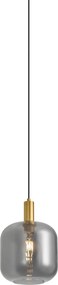 Design hanglamp messing met smoke glas voor railsysteem 1-fase - Iconic Zuzanna