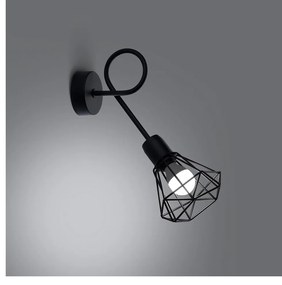 Черна стенна лампа ø 10 cm Varpu - Nice Lamps