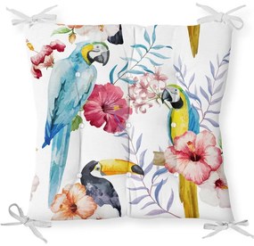 Възглавница за сядане Jungle Birds от памучна смес, 40 x 40 cm - Minimalist Cushion Covers
