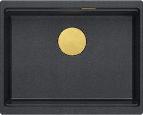 гранитна мивка Logan 100 Black Metallic