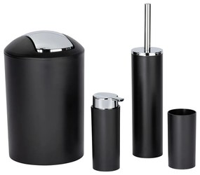 Черен пластмасов комплект аксесоари за баня Calvo – Wenko