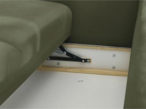 Зелен сгъваем/с място за съхранение диван 265 cm Ezechiel – Bobochic Paris