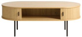 Масичка за кафе от дъб в естествен цвят 60x120 cm Nola - Unique Furniture