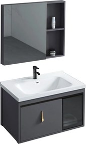 Комплект мебели за баня с мивка Paris 60cm Grey