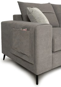 Ъглов диван Hannah-Бежово-Дясно