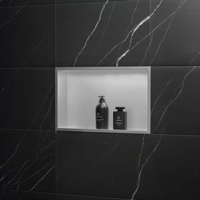 Вграден рафт за баня  30x45 steel brush