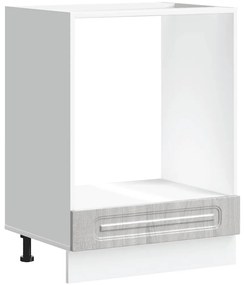 853523 vidaXL Шкаф за фурна, Kalmar, сив сонома, инженерно дърво