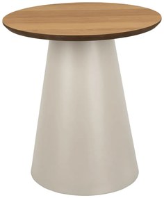 Кръгла масичка за кафе с дъбов плот в кремав и в естествен цвят ø 45 cm Soli – Actona