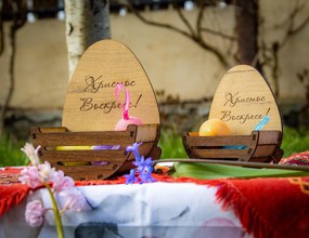 Декоративна кошничка за яйца, в три размера /колекция Великден - модел V010004/