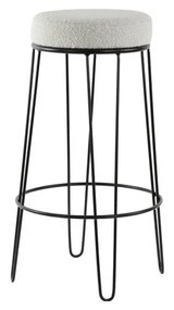 Бял тапициран бар стол (височина на седалката 73 cm) Alice – Light &amp; Living