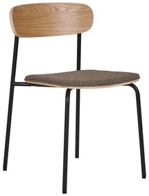 Черен/кафяв трапезен стол за подреждане от декор от ясен Estepona – House Nordic