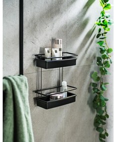 Черен рафт за душ Molinella, 30 x 35 cm - Wenko