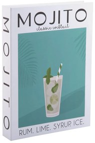 Бяло-зелена декоративна хартиена кутия за съхранение 18x4x25 cm Mojito – PT LIVING