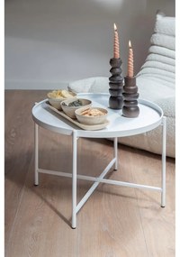 Бяла метална кръгла масичка за кафе ø 50 cm Meseta – Leitmotiv