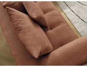 Теракотен шенилов ъглов диван (ляв ъгъл/L форма) Whesley – Bobochic Paris