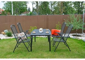 Черен метален градински стол – Rojaplast