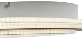 Дизайнерска таванна лампа бяла с тъмносива органична форма, включително LED димируема - Taylor