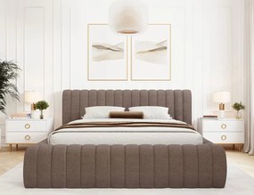 Тапицирано легло Carlito-Кафяво-140 x 200