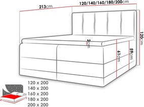 Тапицирано легло Royal-Kafe Anoixto-120 x 200