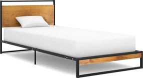 324863 vidaXL Рамка за легло, метал, 100x200 cм