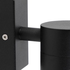 Интелигентна външна стенна лампа черна вкл. WiFi GU10 IP44 - Solo