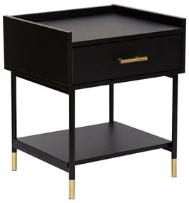 Нощно шкафче atmosphera Tedy, 53 cm, Черен