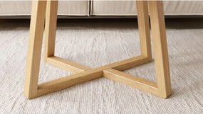 OASIS Естествен дъб – МОДЕРНА КРЪГЛА ДЪРВЕНА ХОЛНА МАСА Ø70 cm