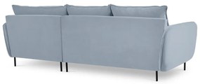 Ъглов диван от светлосиньо кадифе (десен ъгъл) Vienna - Cosmopolitan Design