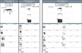 Щора за пергола Hesperide Evora, Тексалин, Графит, 4 m