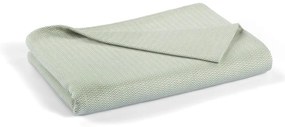 Зелена памучна покривка за двойно легло 240x260 cm Линии - Mijolnir