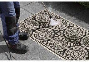 Черно-кремав килим за открито , 80 x 350 cm Jardin - NORTHRUGS