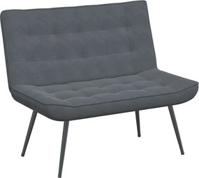 4012338 vidaXL Пейка, тъмносива, 110x74x84 см, кадифе