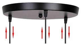 Черно висящо осветително тяло със стъклен абажур Felis - Candellux Lighting