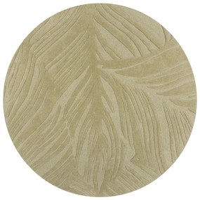 Зелен вълнен кръгъл килим ø 160 cm Lino Leaf - Flair Rugs