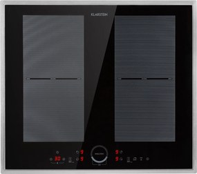 Klarstein Delicatessa 60 Prime, индукционен плот, 4 зони, 7000W, таймер, черен