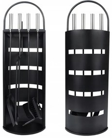 Комплект аксесоари от 4 части със стойка за камина и скара