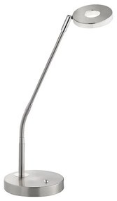 Метална LED затъмняваща се настолна лампа в сребрист цвят (височина 60 cm) Dent – Fischer &amp; Honsel