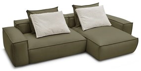 Зелен ъглов диван от изкуствена кожа (променлив) Boheme – Bobochic Paris