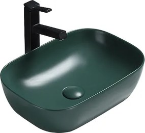 Mexen Rita мивка върху плот 45 x 32 см, тъмнозелена мат - 21084547