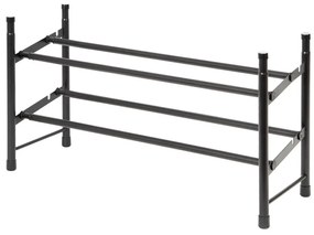 Черен метален телескопичен шкаф за обувки - Compactor