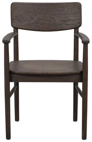 Тъмнокафяв трапезен стол от масивен дъб Maidstone – Rowico