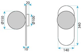 Аплик APP1756-1W BRUSH GOLD WHITE